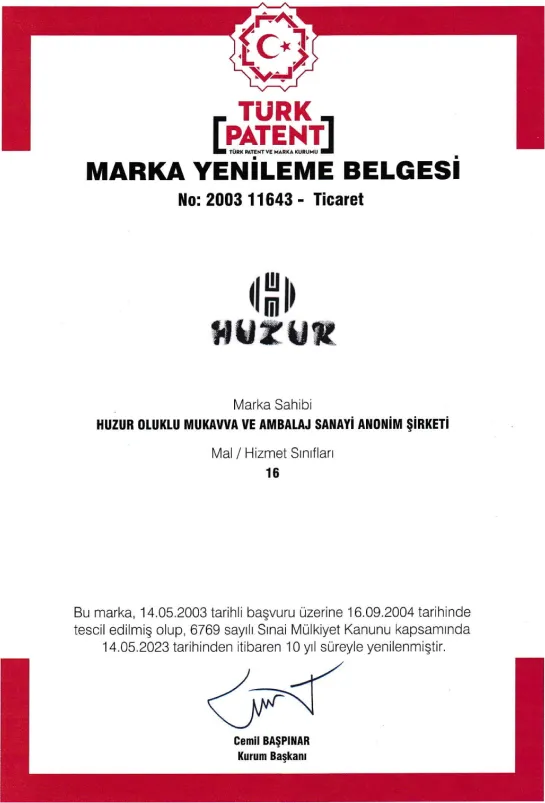 Marka Yenileme Belgesi